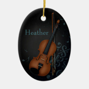 Haute Bofoome Violinist Black Keramisch Ornament