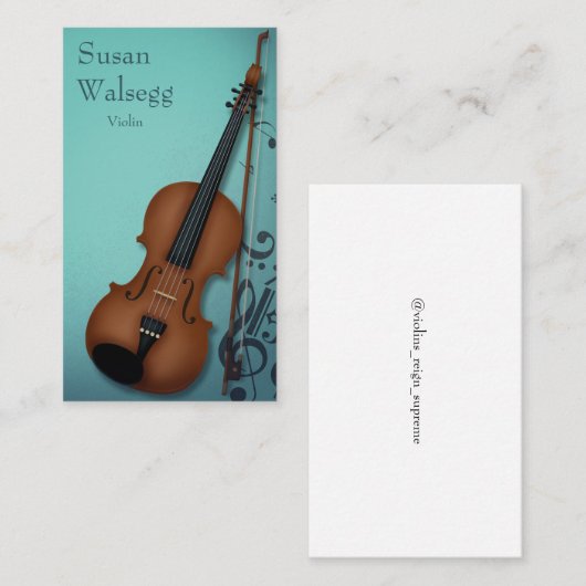 Haute Bofoome Violinost Turquoise Visitekaartje (Voorkant / Achterkant)
