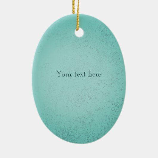 Haute Bohème violist Turquoise Keramisch Ornament (Achterkant)