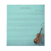 Haute Bophenme Turquoise Violin Parts & Exercises Notitieblok (Voorkant)