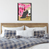 Haute Couture Abstracte Schoenkunst 26 x 38 Canvas Afdruk (Insitu (Slaapkamer))