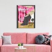 Haute Couture Abstracte Schoenkunst 26 x 38 Canvas Afdruk (Insitu (Woonkamer))