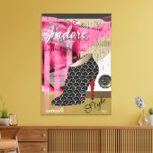 Haute Couture Abstracte Schoenkunst 26 x 38 Canvas Afdruk (Insitu (Woonkamer))