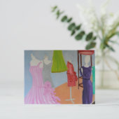  haute couture briefkaart (Staand voorkant)