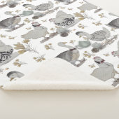 Haute Couture Chicken print Baby Blanket Sherpa Deken (3/4)