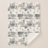 Haute Couture Chicken print Baby Blanket Sherpa Deken (Voorkant)