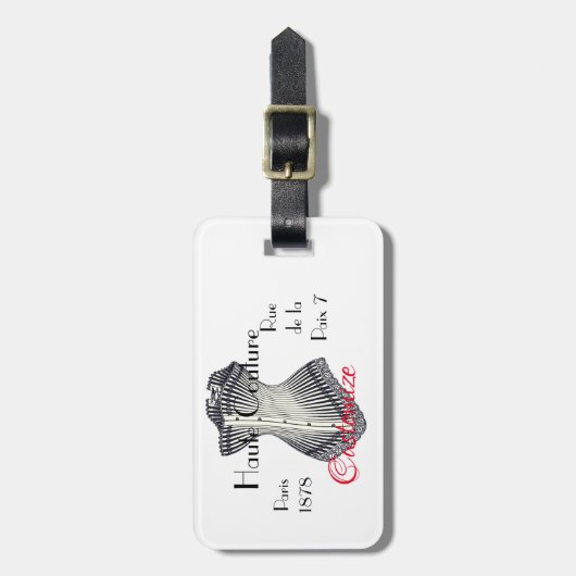 Haute Couture Corset Thunder_Cove Bagagelabel (Voorkant verticaal)