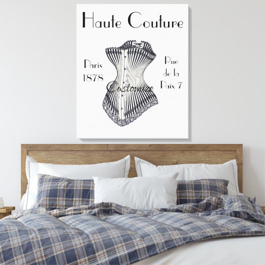 Haute Couture Corset Thunder_Cove Canvas Afdruk (Insitu (Slaapkamer))