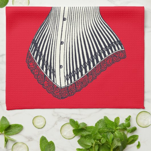 Haute Couture Corset Thunder_Cove Kitchen naar Theedoek (Gevouwen)