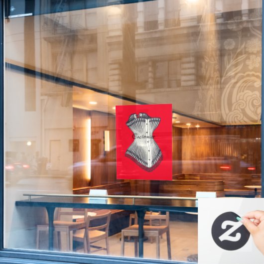 Haute Couture Corset Thunder_Cove Raamsticker (Cafe Raam)