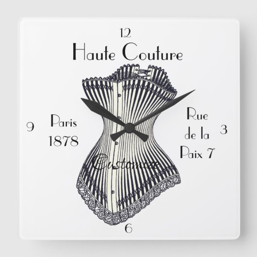 Haute Couture Corset Thunder_Cove      Vierkante Klok (Voorkant)