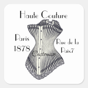 Haute Couture Corset Thunder_Cove Vierkante Sticker