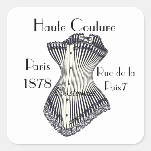 Haute Couture Corset Thunder_Cove Vierkante Sticker (Voorkant)