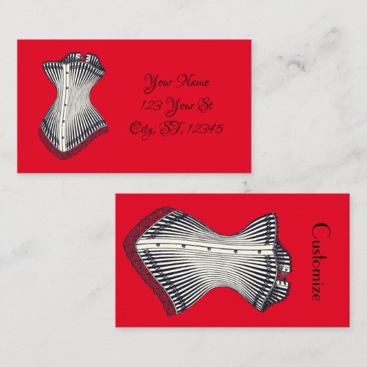 Haute Couture Corset Thunder_Cove Visitekaartje (Voorkant / Achterkant)