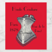 Haute Couture Corset Thunder_Cove Wijn Etiket (Enkel label)