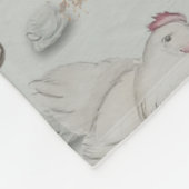Haute Couture Ducks & Chicken Baby Fleece Deken (Hoek)