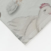 Haute Couture Ducks & Chicken Baby Fleece Deken (Hoek)
