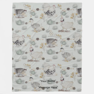 Haute Couture Eenden & Kip Baby Fleece Deken