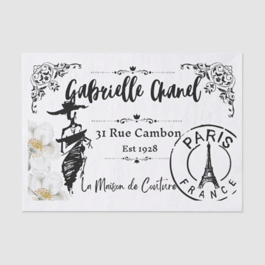 Haute Couture - Franse Mode Tissuepapier (Voorkant)