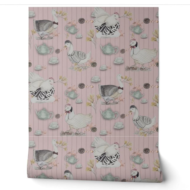 Haute Couture geïnspireerd kinder kamer behang (Afrollen)