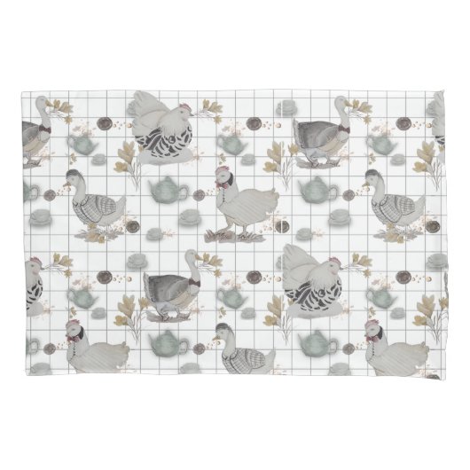 Haute Couture Kip print Kussensloop (Voorkant)