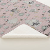 Haute Couture Kip print Sherpa Deken (3/4)