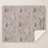 Haute Couture Kip print Sherpa Deken (Voorkant (horizontaal))