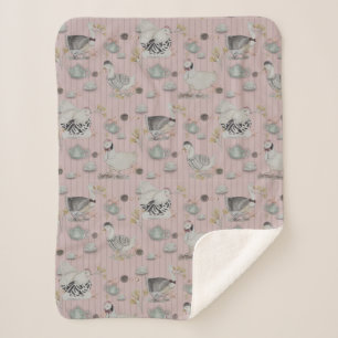 Haute Couture Kip print Sherpa Deken