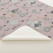 Haute Couture Kip print Sherpa Deken (3/4)