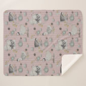 Haute Couture Kip print Sherpa Deken (Voorkant (horizontaal))