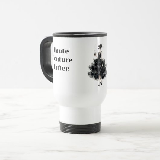 Haute Couture Koffie Reismok Reisbeker (Voorkant links)