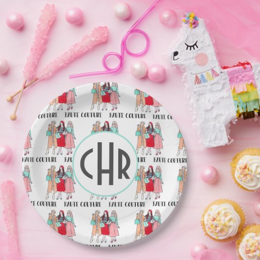 Haute Couture | MODE | Parijs | Monogram Papieren Bordje (Feest)