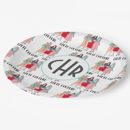 Haute Couture | MODE | Parijs | Monogram Papieren Bordje (Gekanteld)