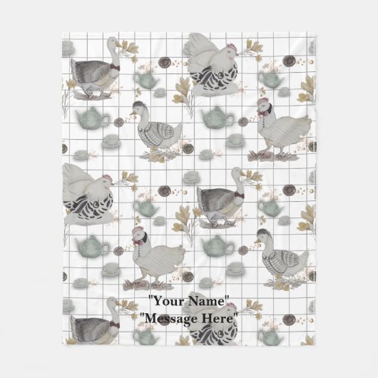 Haute Couture print Fleece Deken (Voorkant)