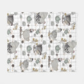 Haute Couture print Fleece Deken (Voorkant (Horizontaal))