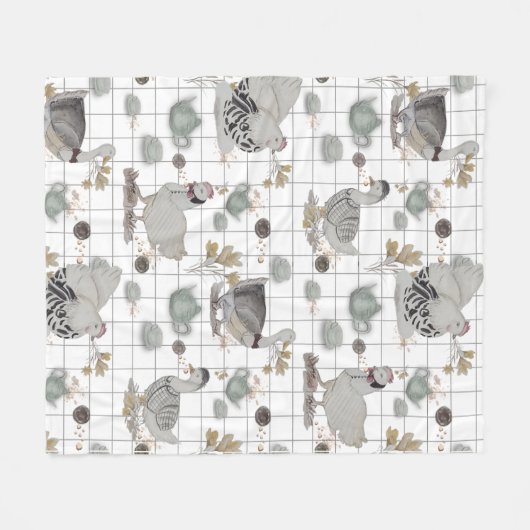 Haute Couture print Fleece Deken (Voorkant (Horizontaal))