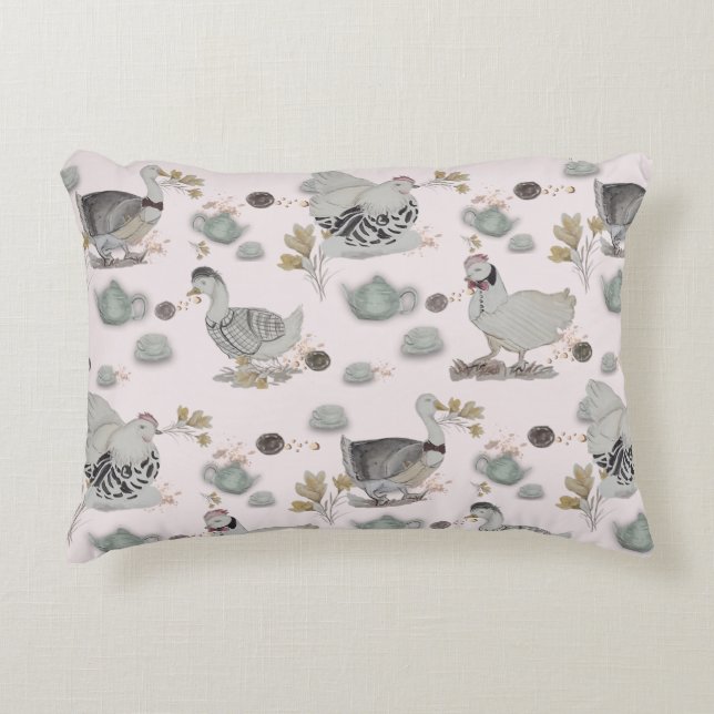 Haute Couture Print Kinderkamer Accent Kussen (Voorkant)
