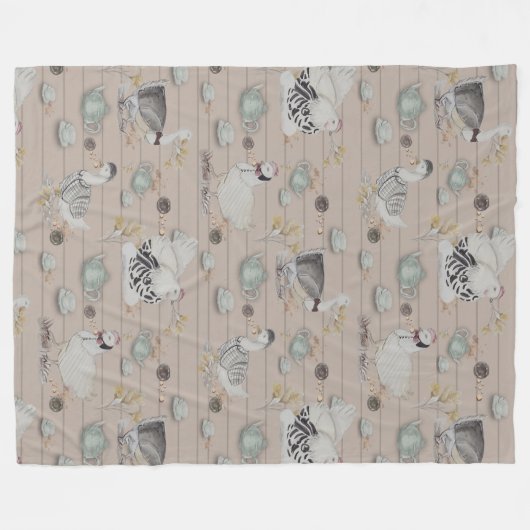 Haute Couture Print Kinderkamer Fleece Deken (Voorkant (Horizontaal))