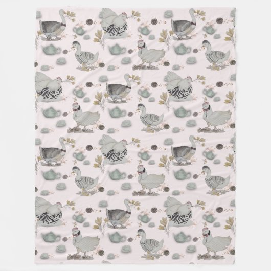 Haute Couture Print Kinderkamer Fleece Deken (Voorkant)