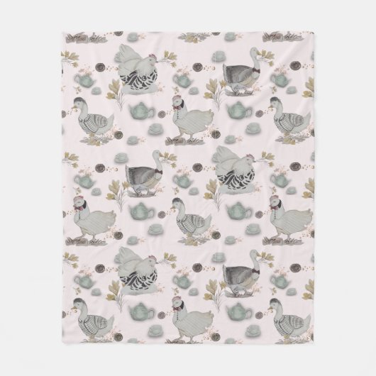 Haute Couture Print Kinderkamer Fleece Deken (Voorkant)