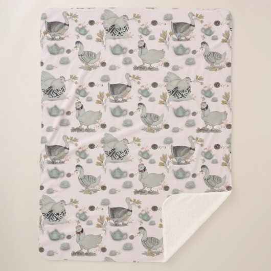Haute Couture Print Kinderkamer Sherpa Deken (Voorkant)