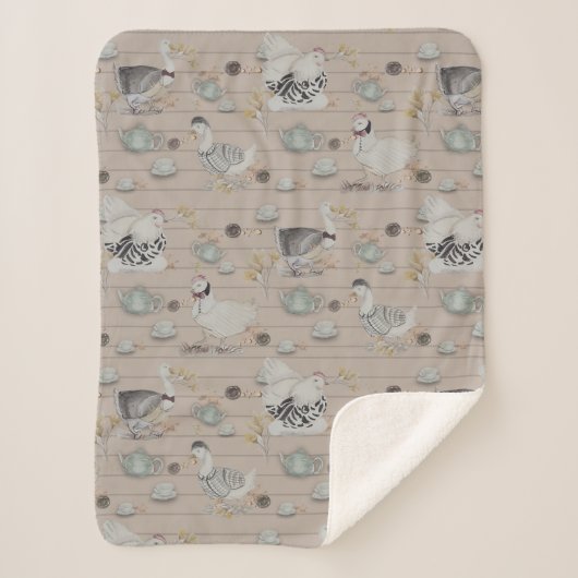 Haute Couture Print Kinderkamer Sherpa Deken (Voorkant)