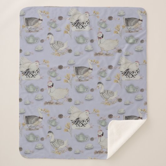 Haute Couture Print Kinderkamer Sherpa Deken (Voorkant)