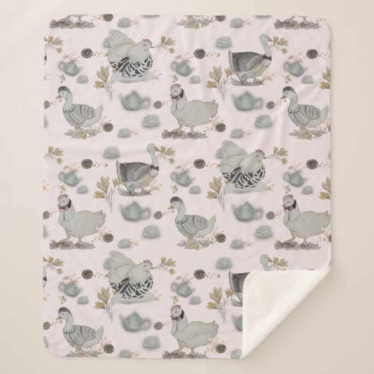 Haute Couture Print Kinderkamer Sherpa Deken (Voorkant)