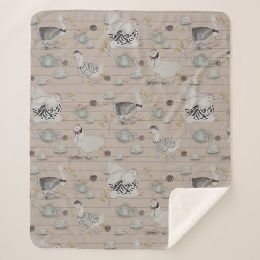 Haute Couture Print Kinderkamer Sherpa Deken (Voorkant)