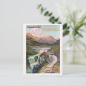 Haute Engadine Zwitserland Vintage Poster 1910 Briefkaart (Staand voorkant)