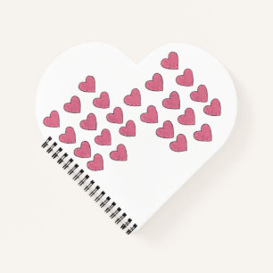 Haute Hearts Heart-Shaped Writing Pad/ Notitieboek