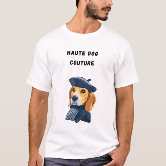 Haute hond couture Funny Hond T-shirt (Voorkant)