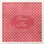 Haute Mess Funny Glazen Onderzetter (Voorkant)