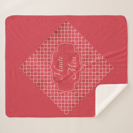 Haute Mess Funny Sherpa Deken (Voorkant (horizontaal))